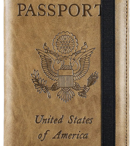 Passport Holder Cover Wallet Travel Essentials RFID Blocking Leather Card Case International Travel Must Haves Travel Accessories for Women Men(101#Brown) Brown Classic