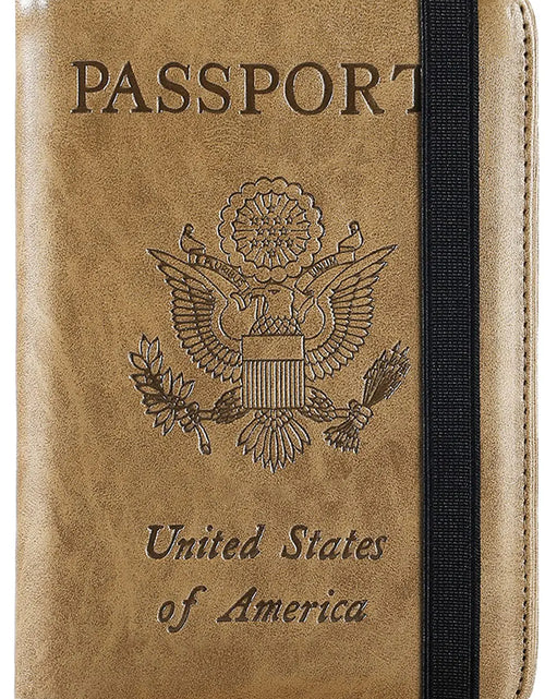 Load image into Gallery viewer, Passport Holder Cover Wallet Travel Essentials RFID Blocking Leather Card Case International Travel Must Haves Travel Accessories for Women Men(101#Brown) Brown Classic
