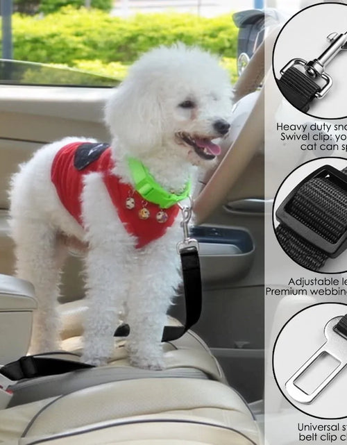 Load image into Gallery viewer, Pet Car Safety Belt Harness: Adjustable Seat Belt for Dogs and Cats
