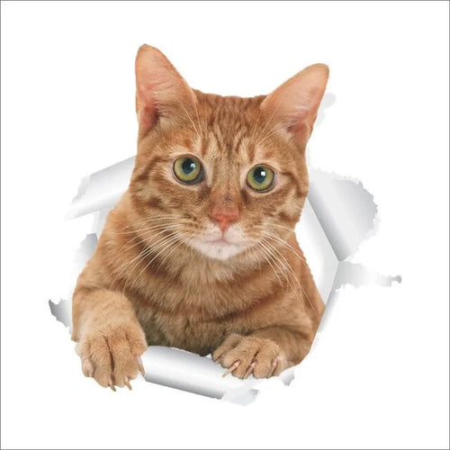 Load image into Gallery viewer, 3D Effect Cats Toilet Switch Toilet Door Sticker

