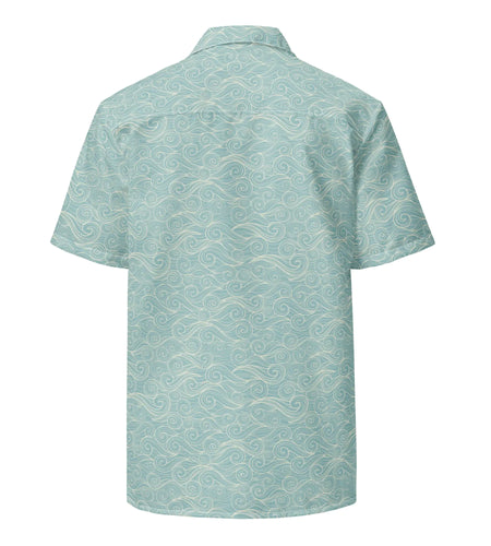 Salty Swirls Button Down Hawaiian Shirt - Coastal Summer 2024 Collection