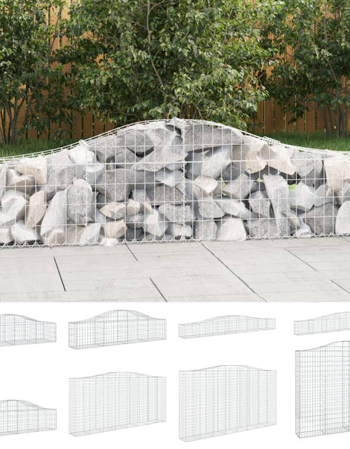 Load image into Gallery viewer, vidaXL Gabion Basket Arched Gabion Basket Planter for Flower Galvanized Iron-4
