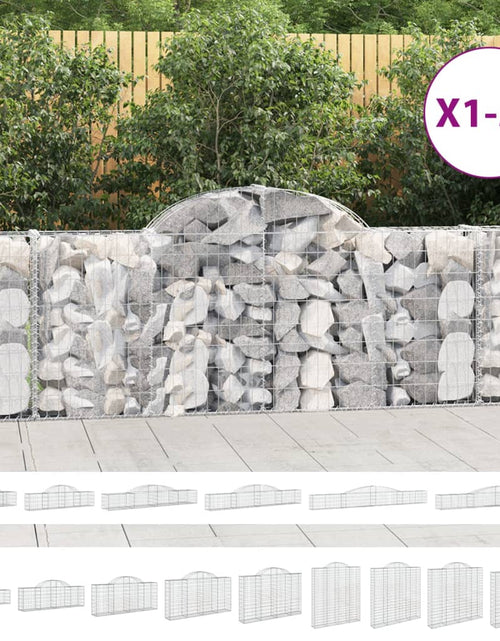 Load image into Gallery viewer, vidaXL Arched Gabion Baskets 7 pcs 157.5&quot;x19.7&quot;x23.6&quot;/31.5&quot; Galvanized Iron-1
