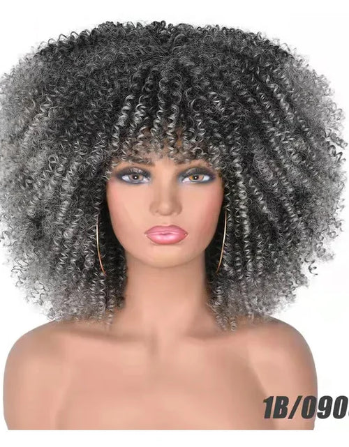 Load image into Gallery viewer, Curly Wig With Bangs
