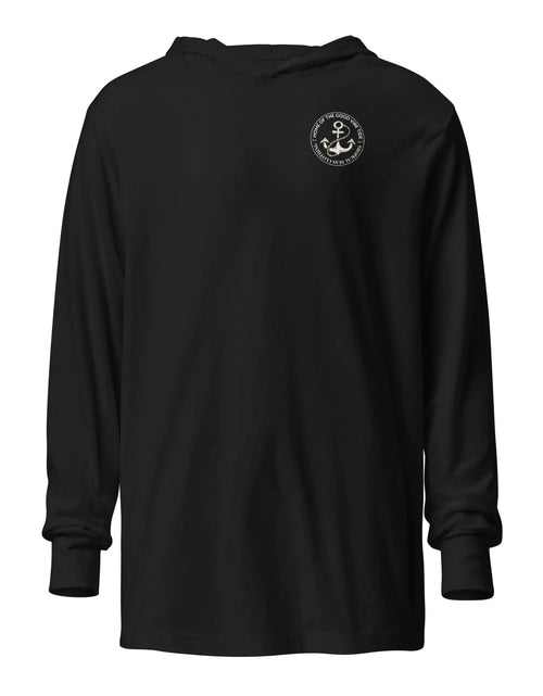 Load image into Gallery viewer, Unisex Drop More Anchor Hooded Long-Sleeve Tee
