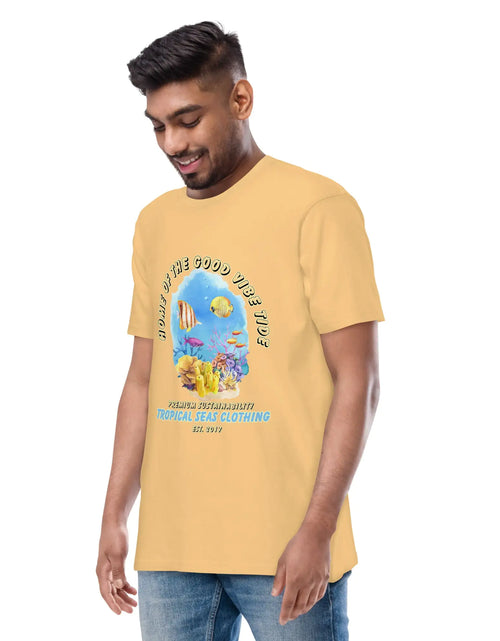 Load image into Gallery viewer, Men’s Premium Heavyweight Watercolor Reef tee
