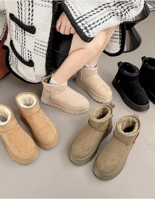 Load image into Gallery viewer, Winter-Ready Fleece-Lined Suede Cotton Shoes – Cozy All-Match Style
