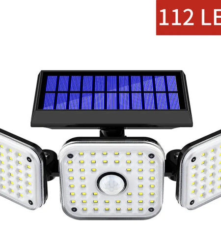 New Solar Wall Lamp Three Ends Outdoor Waterproof Human Induction