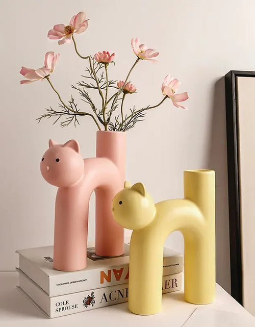 Load image into Gallery viewer, Cat Head Tube Vase
