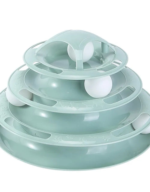 Load image into Gallery viewer, Turntable Balls 4 Layers Play Track Plate Cats Toys
