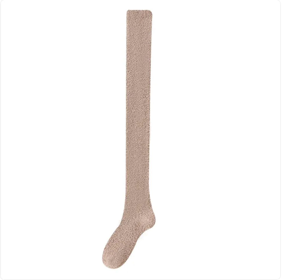 Cozy Over-the-Knee Coral Fleece Socks