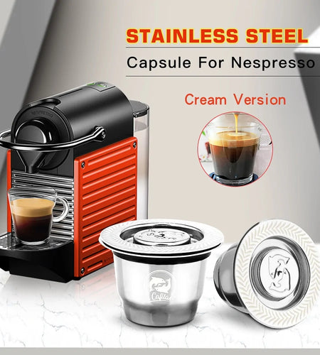 Stainless Steel Refillable Coffee Capsule and Accessories