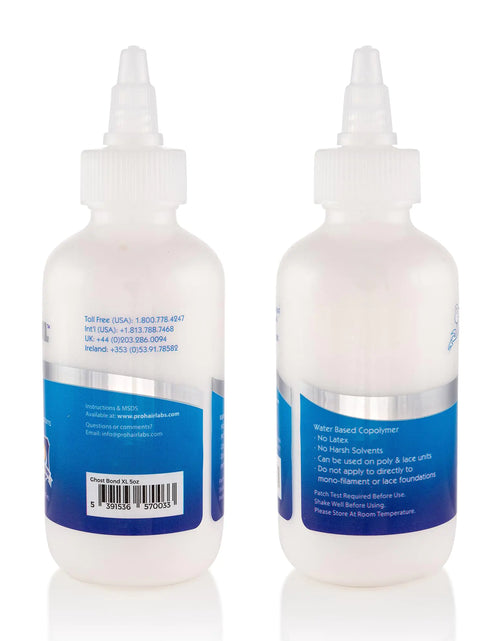 Load image into Gallery viewer, GHOSTBOND XL Hair Replacement Adhesive 5oz- Invisible Wig Bonding Glue: Water &amp; Oil-Resistant, Non-Toxic, Light Hold for Secure and Natural-Looking Poly and Lace Hairpiece, Wigs &amp; Toupee Systems 5 Ounce (Pack of 1) White
