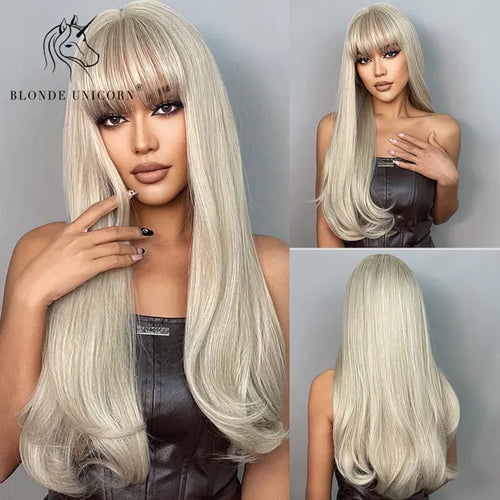 Load image into Gallery viewer, Synthetic Long Brown Wig
