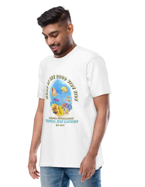 Load image into Gallery viewer, Men’s Premium Heavyweight Watercolor Reef tee
