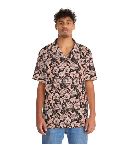 Men's Pink Floral Hawaiian Shirt