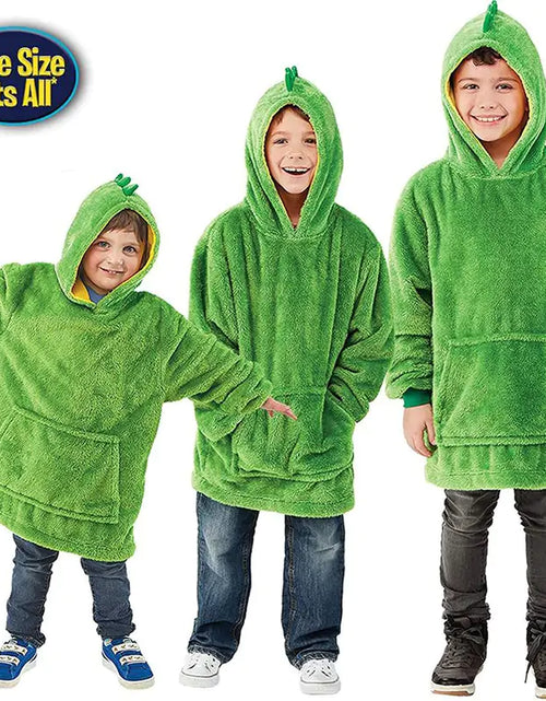 Load image into Gallery viewer, Kids Pets Blanket Hoodie Soft Plush
