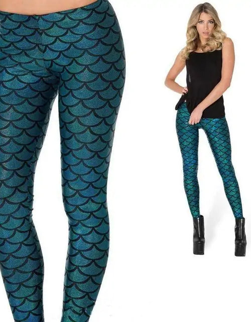 Load image into Gallery viewer, Leg Shaping Reflective Mermaid Leggings
