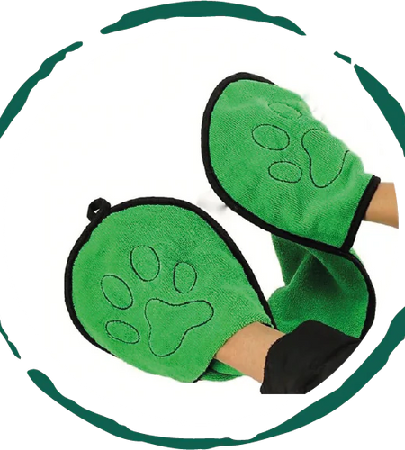 BeNat Pets. Dog Bath Towel Double Drop Pocket Design