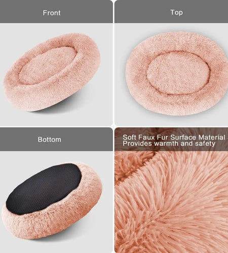 Calming Anti-Anxiety Donut Bed for Dogs and Cats