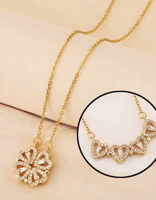 Load image into Gallery viewer, Heart Four Leaf Clover Necklace
