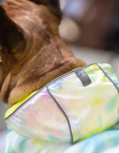 Load image into Gallery viewer, Reversible Raincoat - Neon Yellow with Tie Dye
