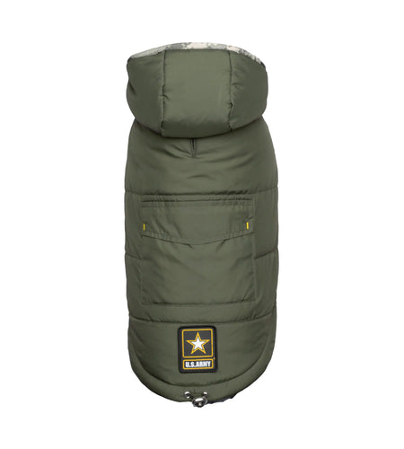 Dark Camo Army Dog Parka