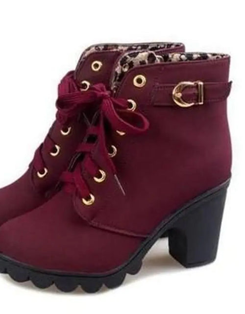 Load image into Gallery viewer, Autumn Winter Thick Heeled Woman Boots
