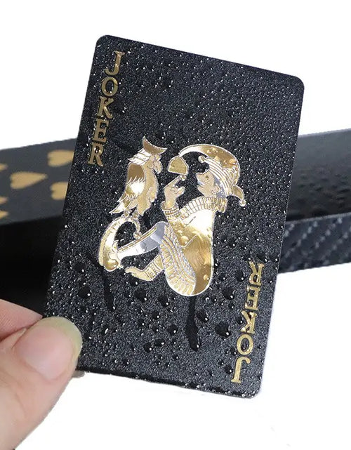 Load image into Gallery viewer, Black Gold Playing Cards
