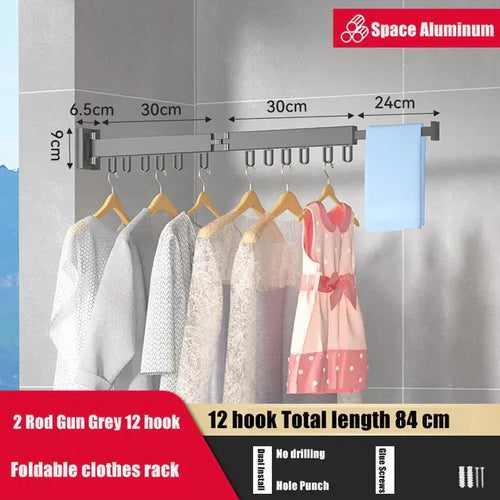 Load image into Gallery viewer, Retractable Cloth Drying Rack

