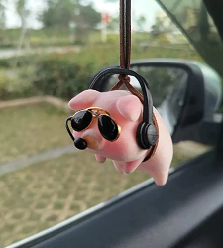 Swing Pig Car Interior Ornament