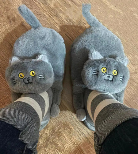 Cuddly Hug Cat Slippers