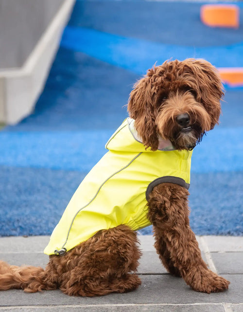 Load image into Gallery viewer, Reversible Raincoat - Neon Yellow with Tie Dye
