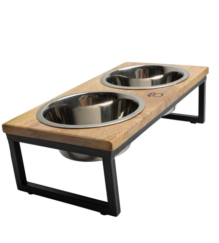 Wood & Metal Elevated Feeder