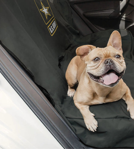 US Army Car Bench Seat Pet Cover - Dark Camo