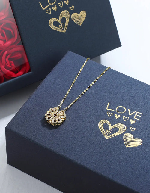 Load image into Gallery viewer, Heart Four Leaf Clover Necklace
