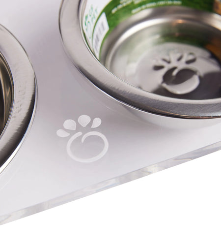 Acrylic Double Feeder - Clear