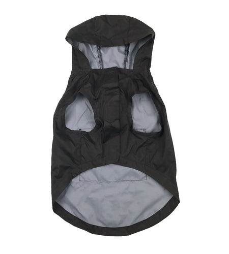 Black Packable Dog Raincoat