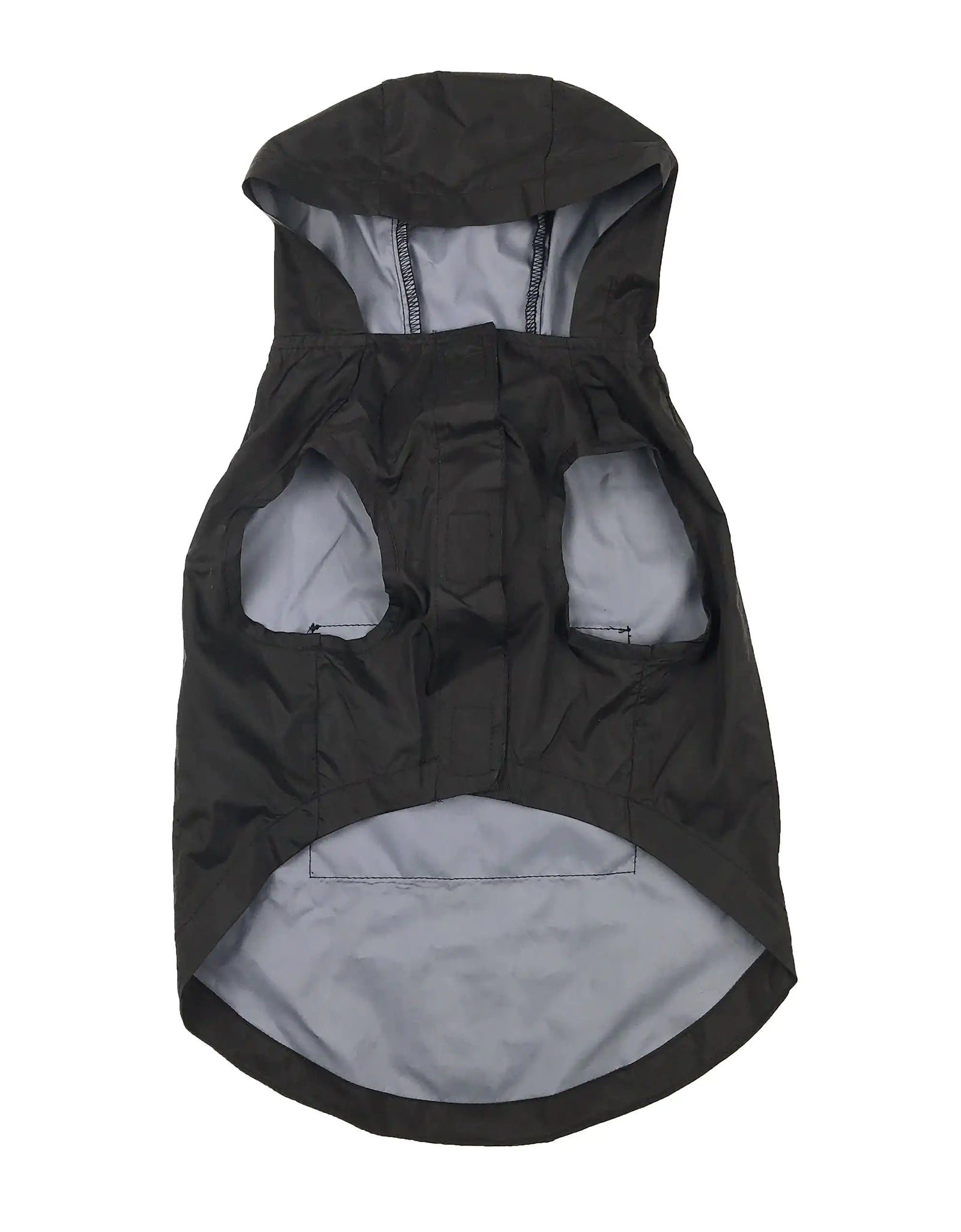 Black Packable Dog Raincoat