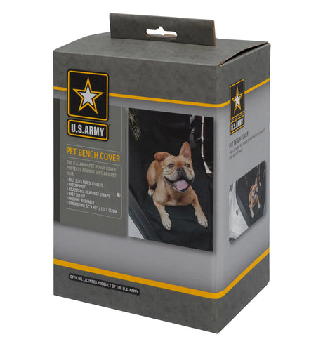 US Army Car Bench Seat Pet Cover - Dark Camo