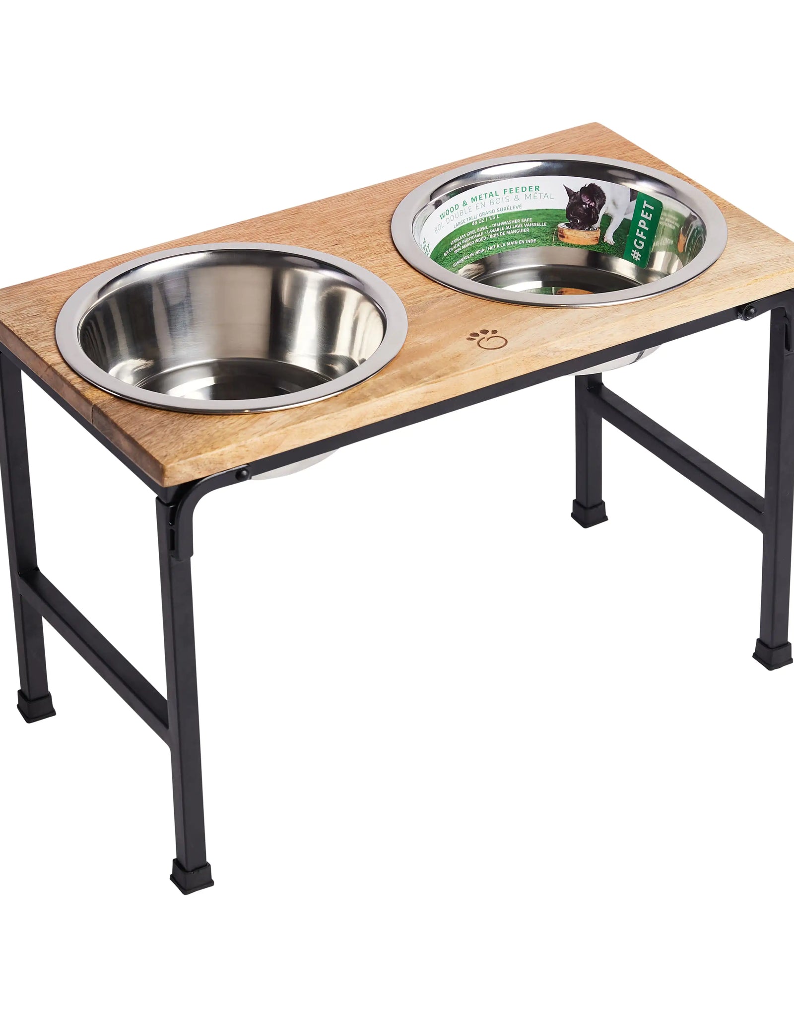 Wood & Metal Elevated Feeder
