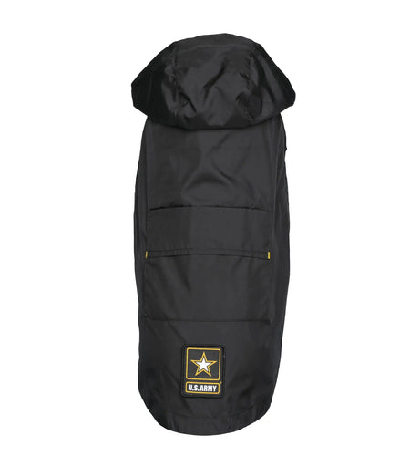 Black Packable Dog Raincoat
