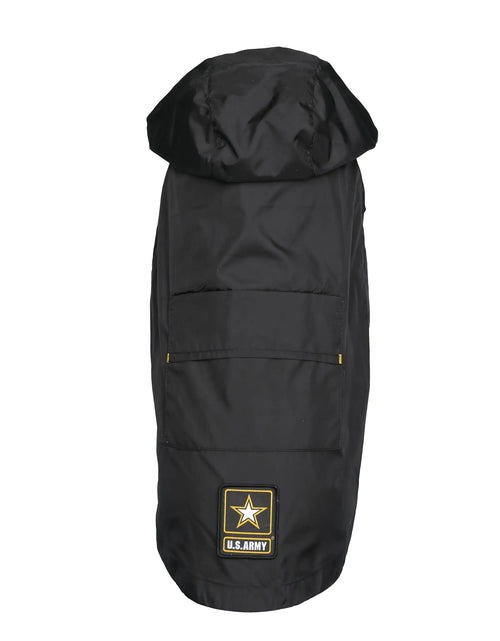 Load image into Gallery viewer, Black Packable Dog Raincoat
