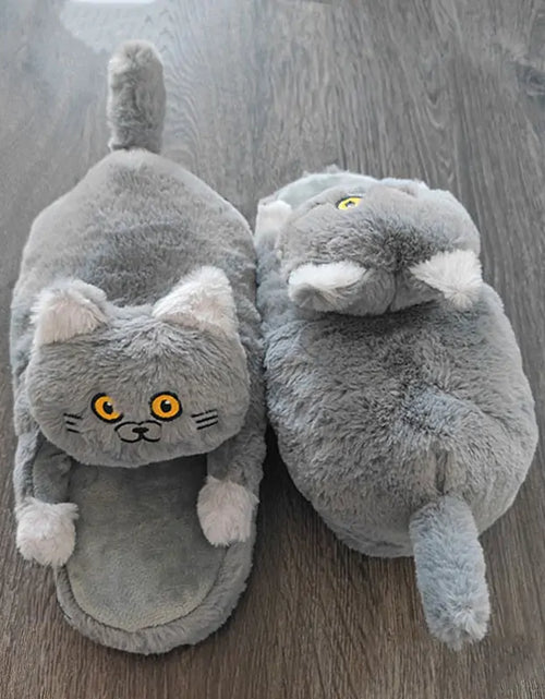 Load image into Gallery viewer, Cuddly Hug Cat Slippers
