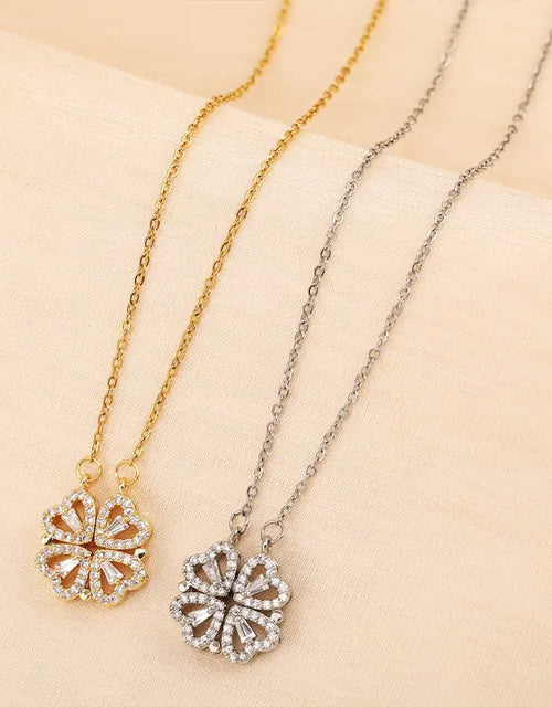 Load image into Gallery viewer, Heart Four Leaf Clover Necklace
