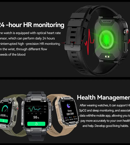 Outdoor Military Smart Watch Men
