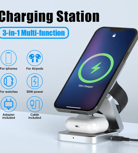 3 in 1 Wireless Charging Station